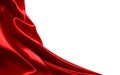 Red satin fabric Royalty Free Stock Photo