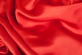 Red satin fabric against white background Royalty Free Stock Photo