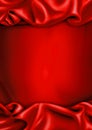 Red satin fabric background Royalty Free Stock Photo