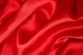 Red satin fabric for background texture Royalty Free Stock Photo