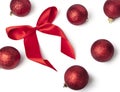 Red satin gift Bow Royalty Free Stock Photo