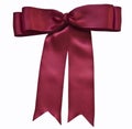 Red satin ribbon and bow