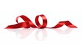 Red Satin Ribbon Twirl