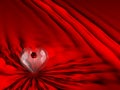 Red Satin Ruby Heart Royalty Free Stock Photo