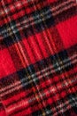 Red scarf flannel fabric background texture Royalty Free Stock Photo