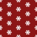 Red scarlet seamless pattern christmas design. New year event, christmas snowflake vector illustration