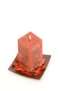 Red Scented Candle Royalty Free Stock Photo