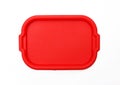 Red School Lunch Serving Tray / Plate Royalty Free Stock Photo