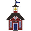 Red Schoolhouse Illustration