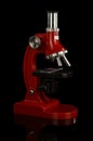 Red Scientific Microscope Royalty Free Stock Photo