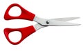 Red scissors isolated