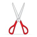 Red scissors sharp isolated on white background