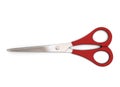 Red scissors on white background. Royalty Free Stock Photo