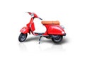 Red scooter