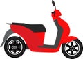 Red scooty vector icon, Scooter Illustration icon