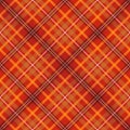 Red scottish checked fabric seamless pattern Royalty Free Stock Photo