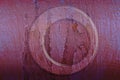 Red Scratched abstract grunge retro background with circle
