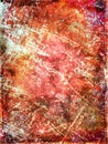 Red scratched grungy background