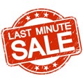 red scratched stamp last minute sale Royalty Free Stock Photo
