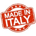 red scratched stamp made in Italy Royalty Free Stock Photo