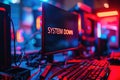 Red Screen Alert: System Crash Notification.