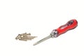 Red screwdriver Isolated object on white background Royalty Free Stock Photo