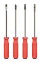 Red screwdriver set vector Royalty Free Stock Photo