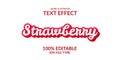 Red script cute adobe illustrator text effect. girly editable text effect