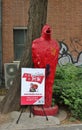 Red sculpture in 798 Art District in Beijing