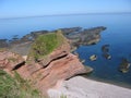 Red sea cliffs near Arbroath