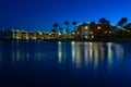 Red Sea resort at night Royalty Free Stock Photo