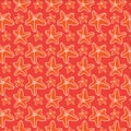 Red seafish seamless pattern