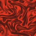 Red seamless background. Silk texture with wrinkles and creases in the flowing fabric.