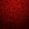 Red seamless floral pattern