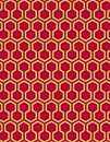 Red seamless Hexagon pattern style background and honeycomb
