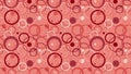 Red Seamless Overlapping Circles Pattern Image