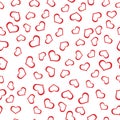 Red seamless patern with hearts