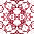 Red seamless pattern. Amazing delicate soap bubbles Royalty Free Stock Photo