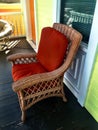 red porch chair Royalty Free Stock Photo