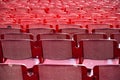 Red seats outdoors