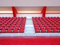 red seats in stadium Royalty Free Stock Photo