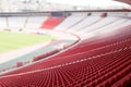 red seats at the stadium Royalty Free Stock Photo