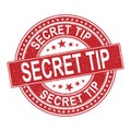 red secret tip vector stamp isolated on white background Royalty Free Stock Photo