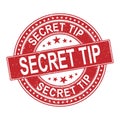 red secret tip vector stamp isolated on white background