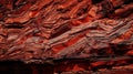 Red sedimentary mountain rock texture. Generative AI