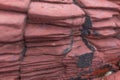 Red sedimentary Rock .Hung Shek Mun,Hong Kong