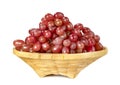 Red seedless grapes in the basket isolated on white background Royalty Free Stock Photo