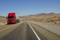 Red semi trailer Royalty Free Stock Photo