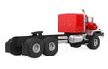 Red Semi-trailer Truck Isolated Royalty Free Stock Photo
