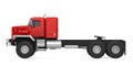 Red Semi-trailer Truck Isolated Royalty Free Stock Photo